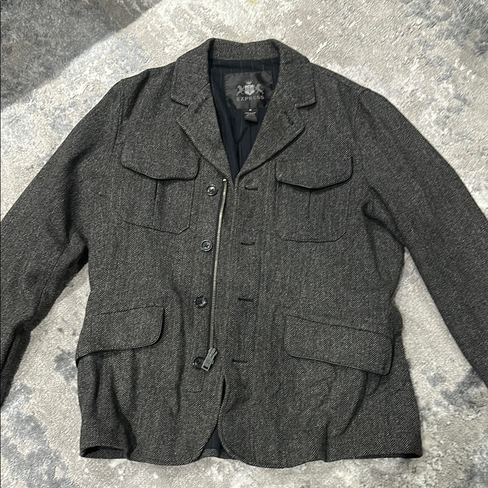 Men's Gray Wool Jacket
